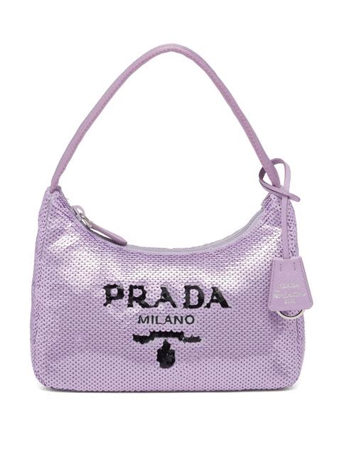 prada sequin bag pink|re nylon mini bag Prada.